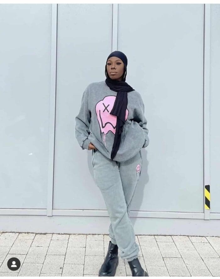 Boohooman Loose Acid Wash Drip Face Hooded Tracksuit - Image 2