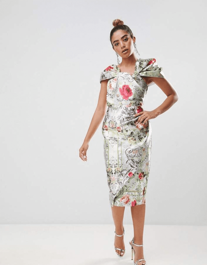 Asos design structured twist pencil Midi dress - Image 4