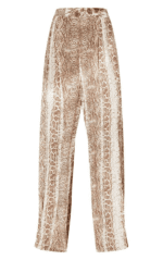 Plt brown snake printed satin wide leg trouser - Image 3