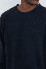 Men's charcoal grey acid wash sweatshirt in a relaxed fit with long sleeves, crew neck and licensed 'The Godfather' graphic slogan print front.  Model wears a M and his height is 6'0'' - Image 5