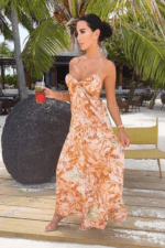 Sat In Tropical Ruched Detail Maxi Dress - Image 2