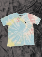 Missguided Playboy Tie Dye Oversized T Shirt