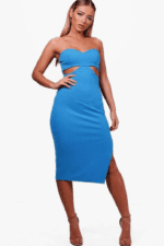 Bandeau cut out side detailed dress