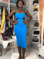 Bandeau cut out side detailed dress - Image 5