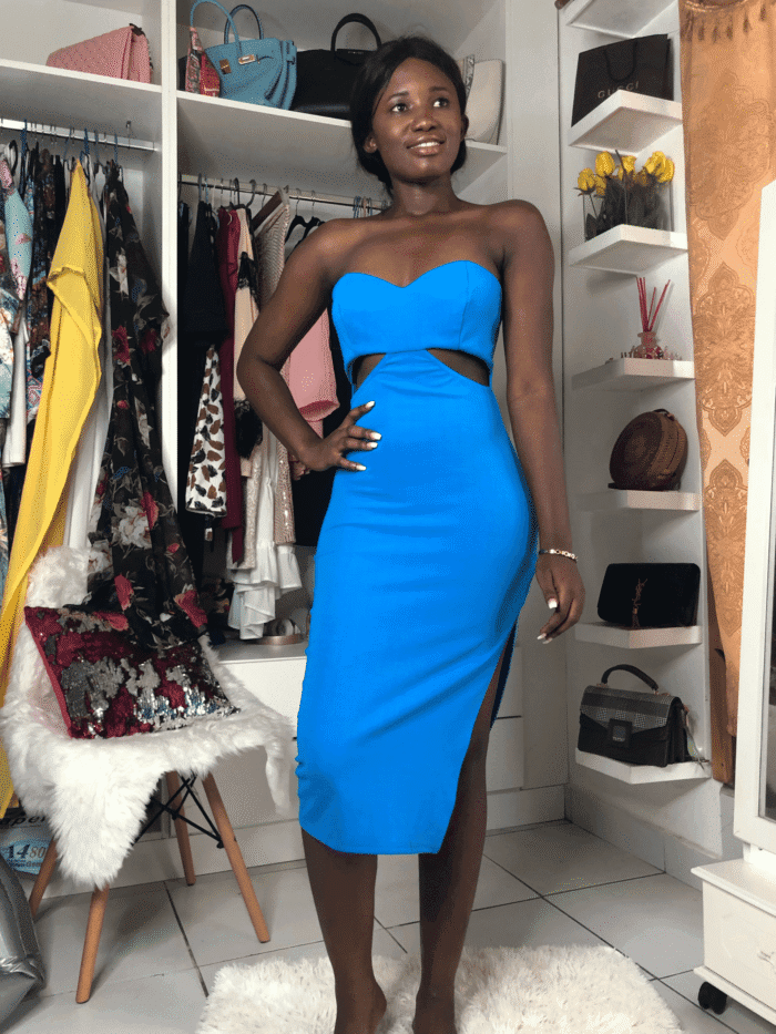 Bandeau cut out side detailed dress - Image 6