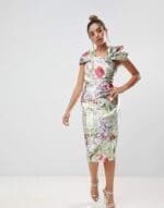 Asos design structured twist pencil Midi dress