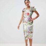 Asos design structured twist pencil Midi dress