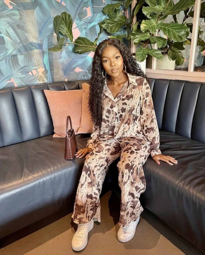 Who's That Lady Pant Set - Brown Combo - Image 2