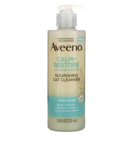 Aveeno Calm + Restore, Nourishing Oat Cleanser, Fragrance Free, 7.8 fl oz (232 ml)