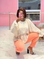 Just the beginning tie back top