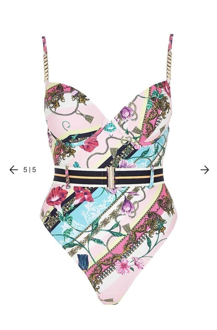 PINK FLORAL PRINT SWIMSUIT - Image 2