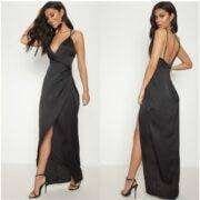 Prettylittlething silk maxi dress