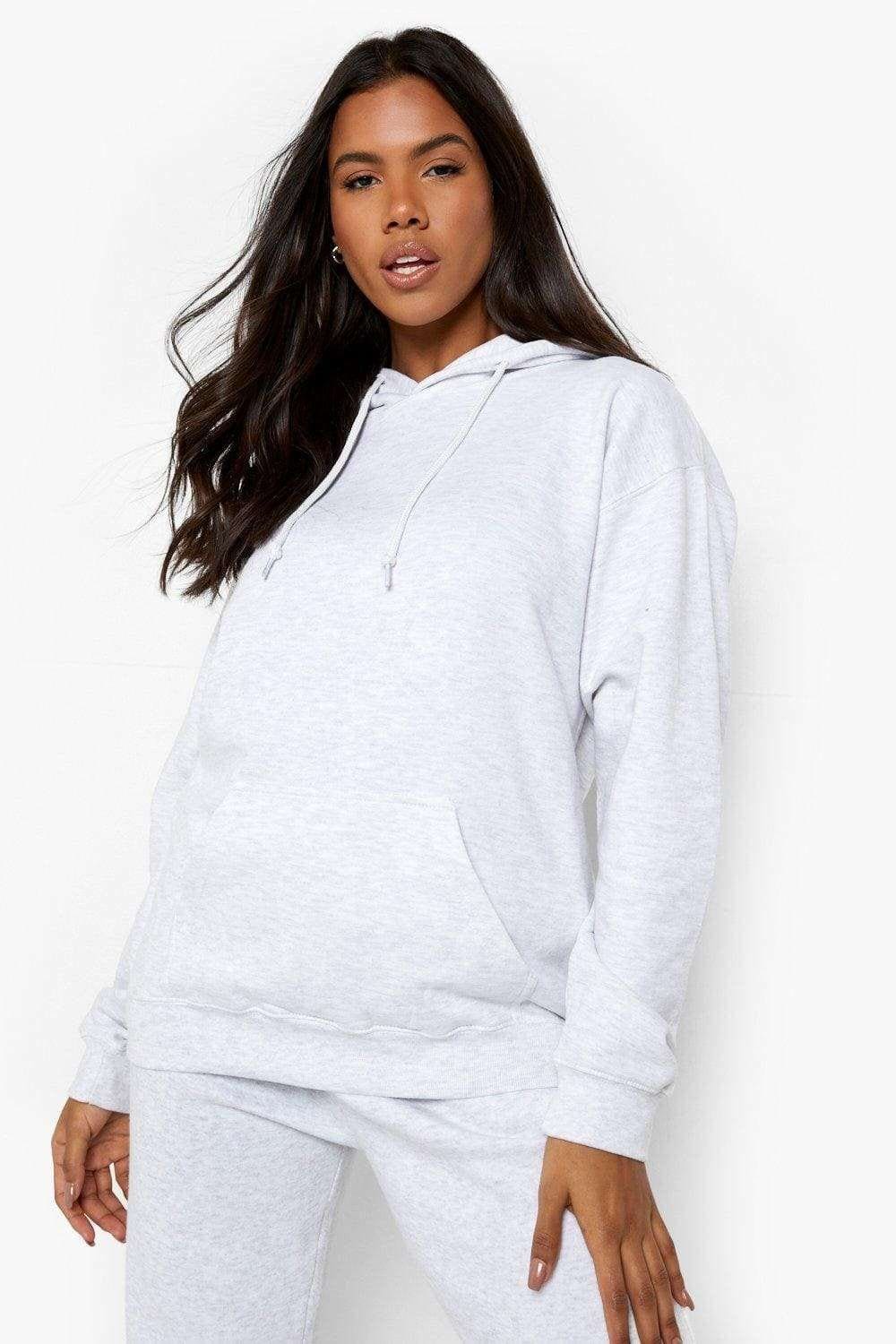 Luxe To Kill Grey heather drawstring hoodie - Image 1