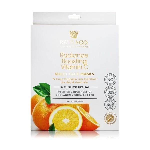 RATA & CO. Radiance Boosting Vitamin C Sheet Face Masks - Image 1