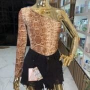 One shoulder snakeprint