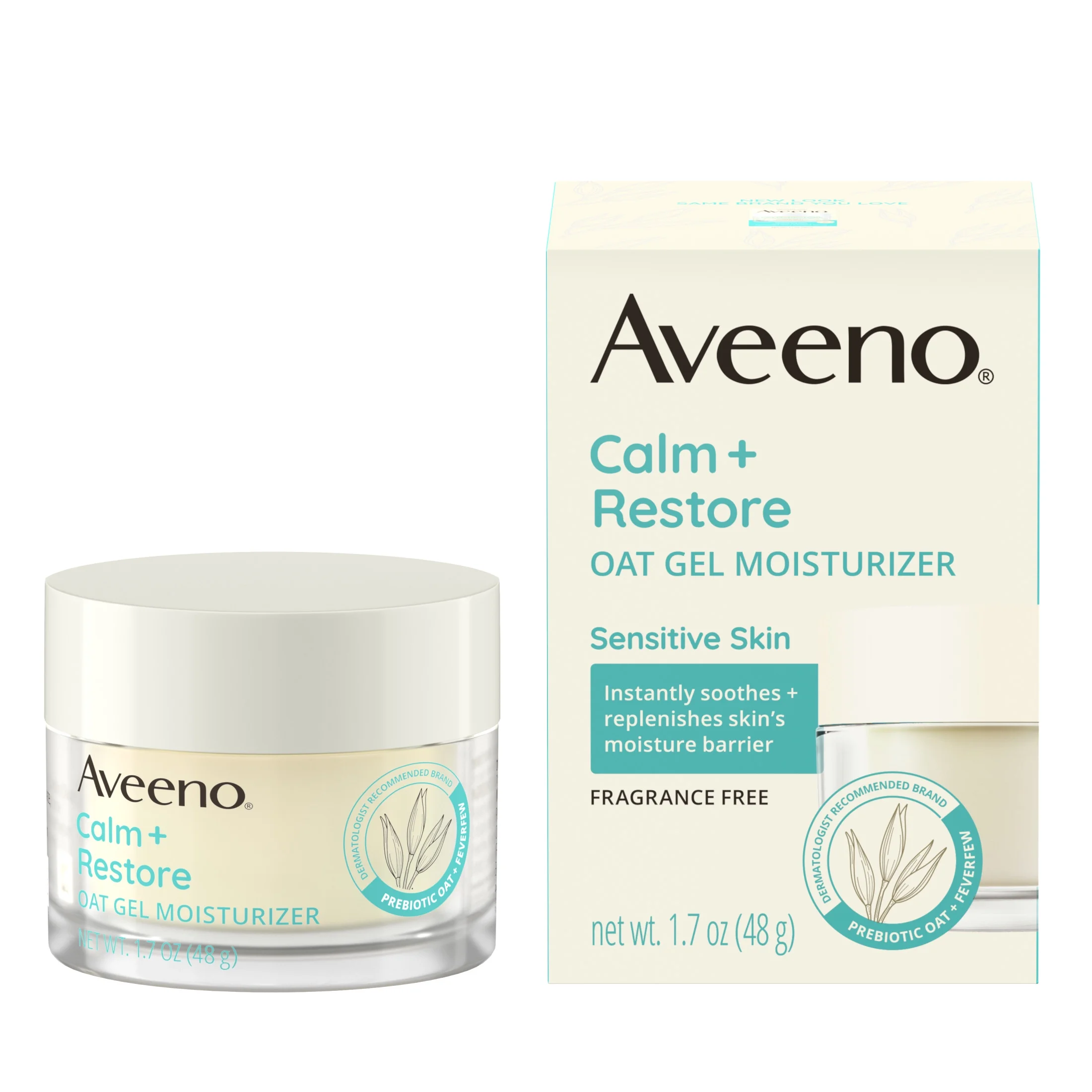Aveeno Calm+Restore Oat Gel Moisturizer For Sensitive Skin - Image 1
