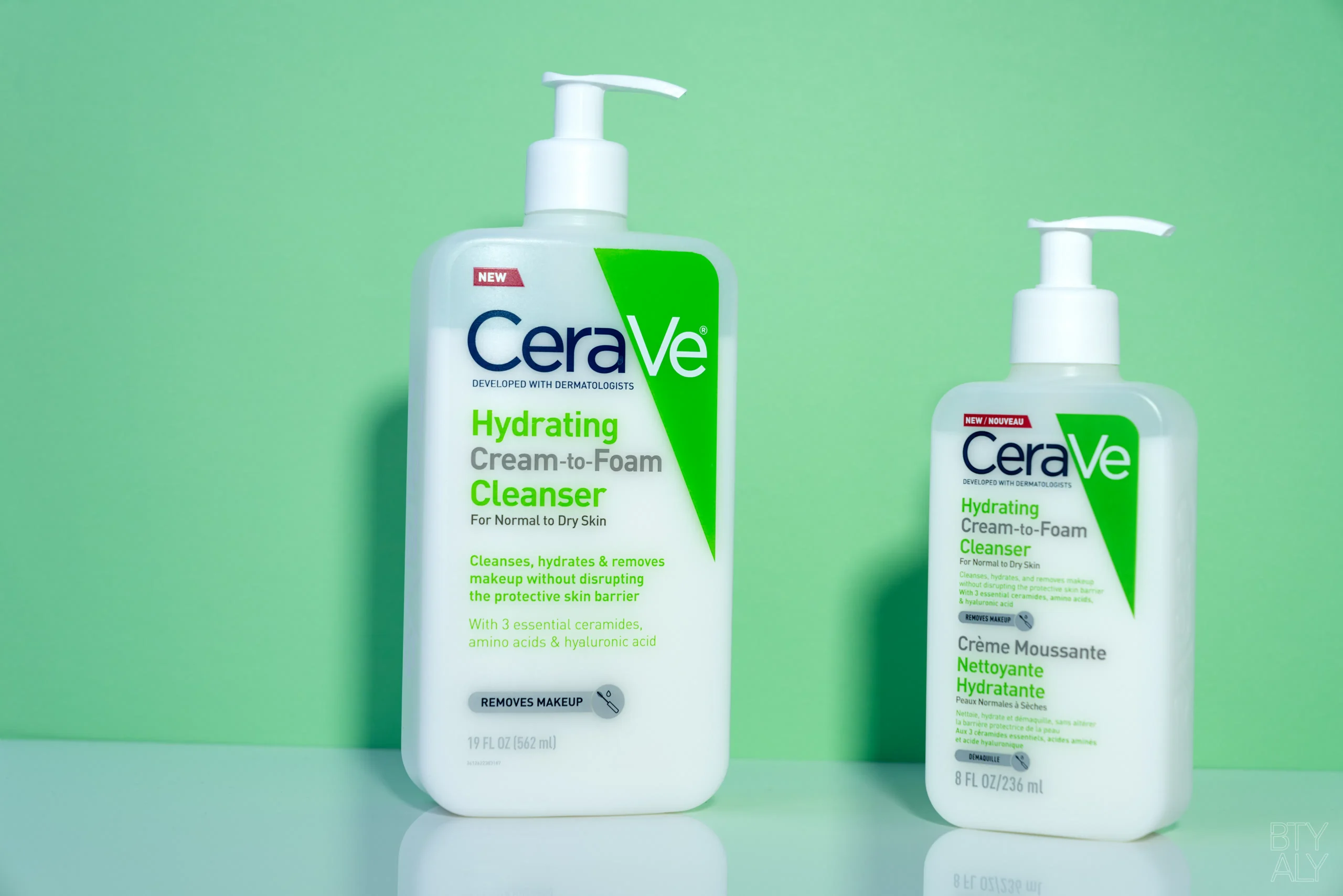 Cerave Hydrating Creme to Foam Cleanser 355ml 236ml - Image 1