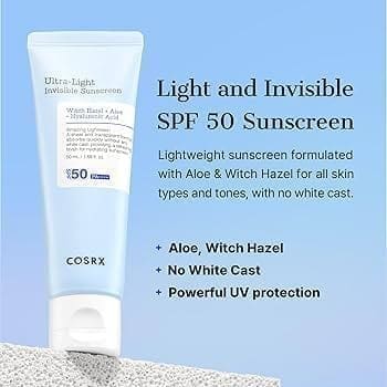 COSRX Ultra-Light Invisible Sunscreen Spf 50 PA++++