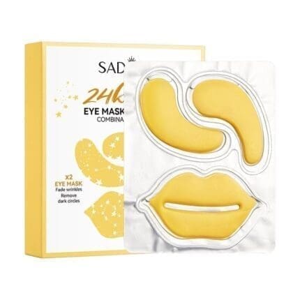 Sadoer 24K Gold Eye Mask Lip Mask Combination Pack