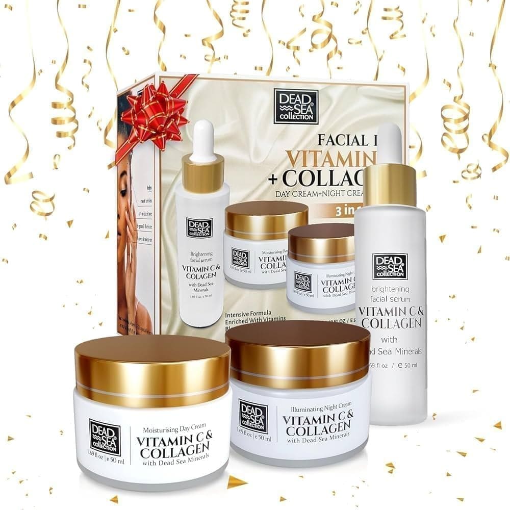 Dead Sea Facial Kit Vitamin C + Collagen 3 In 1 Pack